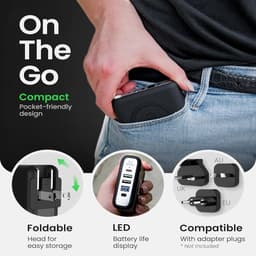 INFINACORE Pandora Portable Power (P3) Global with UK/EU ADAPTER - Black