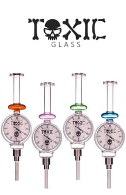 TXNC56 - Toxic 420 Clock Nectar Collector with 14MM Ceramic Tip