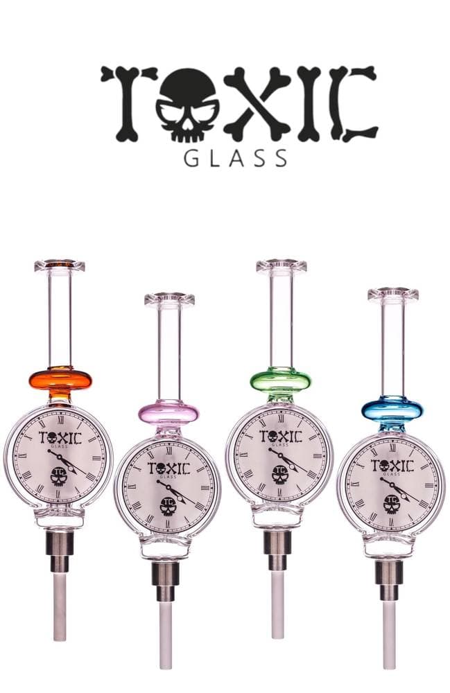 TXNC56 - Toxic 420 Clock Nectar Collector with 14MM Ceramic Tip