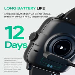 AUKEY SW-1P SmartWatch 1 Pro - large 1.69 inch screen, Precision health tracking, On-wrist notifications - BLACK