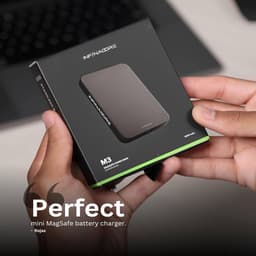 InfinaCore for MagSafe Battery Pack - Ultra Slim 5000mAh Fast Charging Portable Charger for iPhone - Black