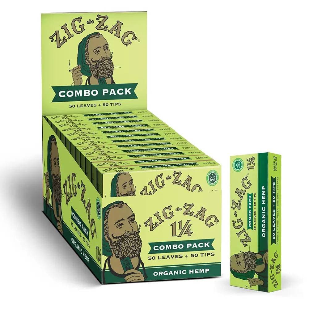Zig Zag 1 1/4 Combo Pack 50 Leaves+50 Tips  (Organic Hemp)