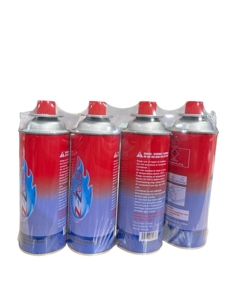 Z-Zeus Zero 8oz Butane Stove Gas (Pack of 4)