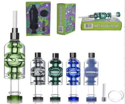NC101 - Double Perc Glycerin Nectar Collector W/Ceramic Tip Screw
