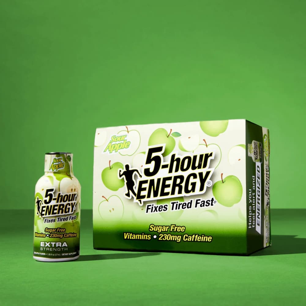5 Hour Energy Extra Strength Sour Apple Shots (Box of 12) (Unit Cost $2.08)