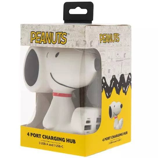 Peanuts Snoopy 4 Port Charging Hub (3 USB-A and 1 USB-C)