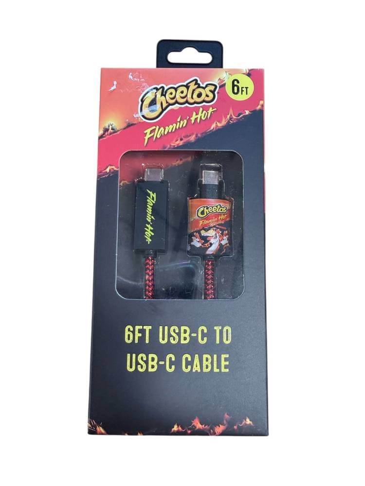 Cheetos Flamin Hot 6FT USB-C To USB-C Cable