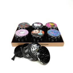 63MM 3 Parts High Quality Design Grinders (Display of 6) (Unit Cost $9.99)