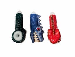 H96 -  5.5" Dinasour Handpipe (Pack of 3) (Unit Cost $11.99)