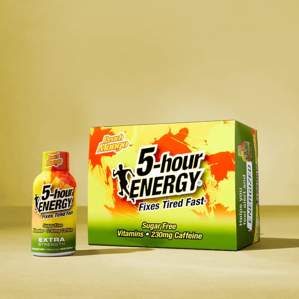 5 Hour Energy Extra Strength Peach Mango Shots (Box of 12) (Unit Cost $2.08)
