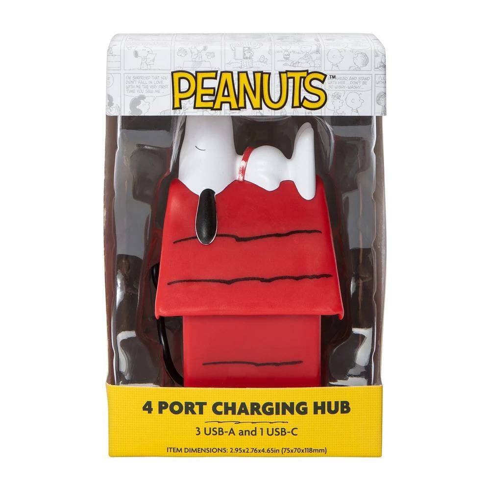 Peanuts Snoopy House 4 Port Charging Hub (3 USB-A and 1 USB-C)