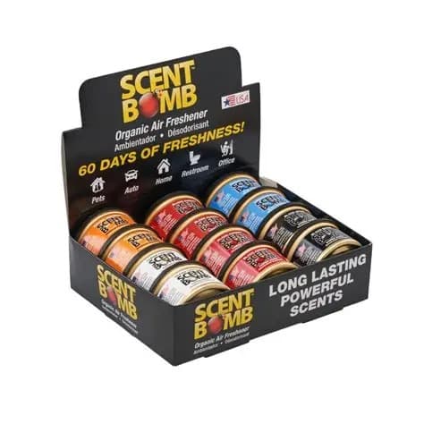 Scent Bomb Organic Air Freshener Cans (12CT Display)