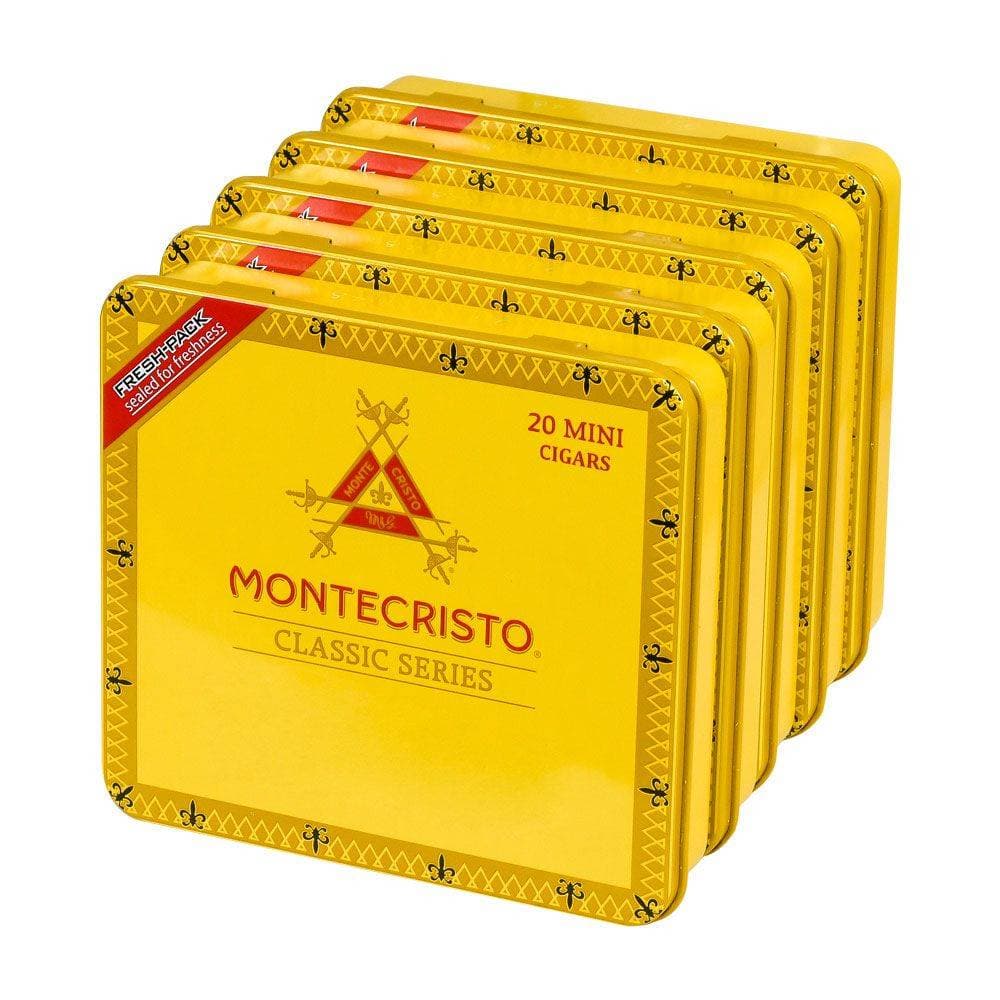 Montecristo Classic Collection Mini Tins, 2.875 x 20, (5 Tins of 20)