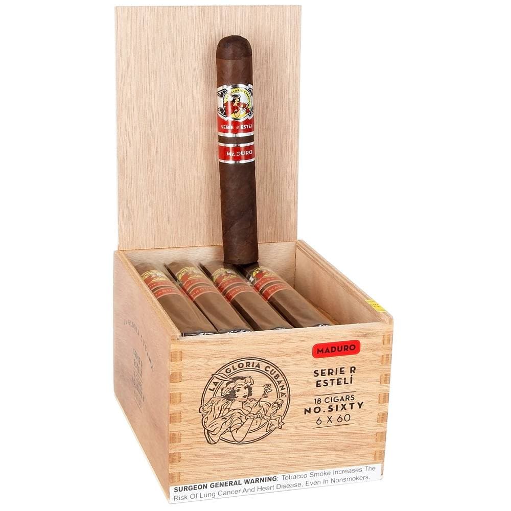 La Gloria Cubana Series R Esteli Maduro No.60, 6 x 60 (Box of 18)