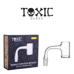 TXQB22 - Toxic 14MM 90° Quartz 25MM Flat Beveled Top Fully Welded Banger
