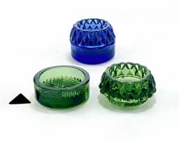 GR61 - 3" 2 Parts Crystal Glass Grinder with Stash Jar