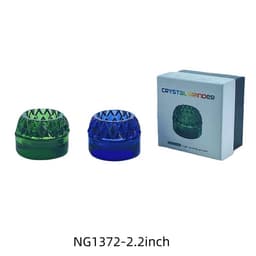 GR61 - 3" 2 Parts Crystal Glass Grinder with Stash Jar
