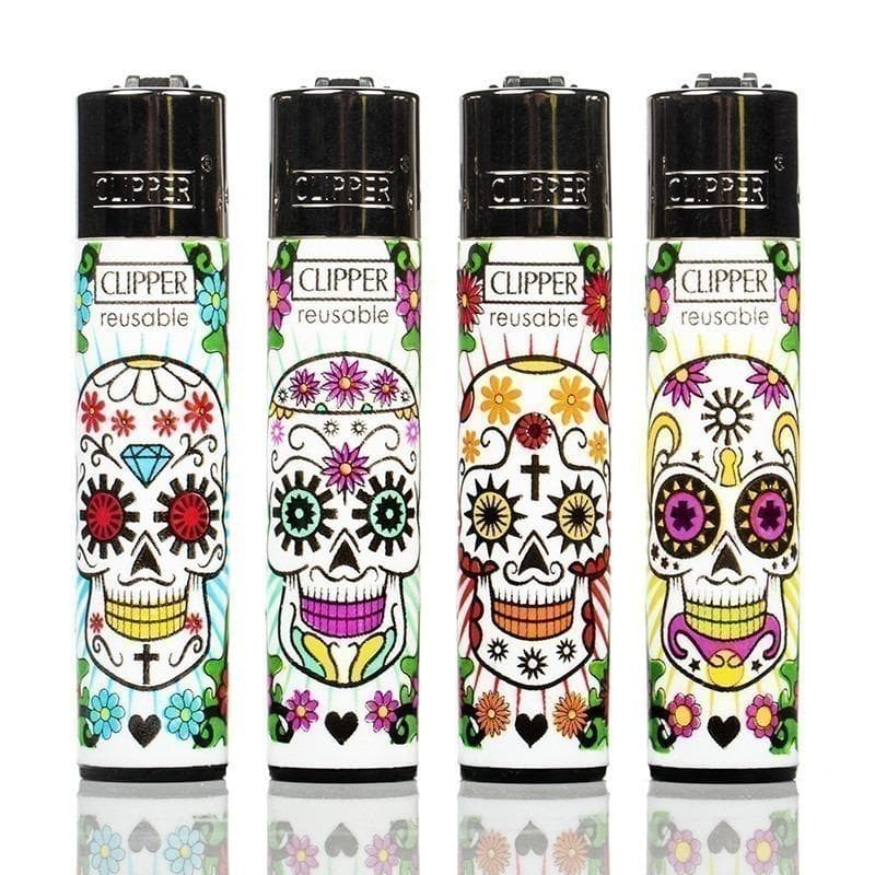 Clipper Classic Lighter Mexican Skull (48ct)