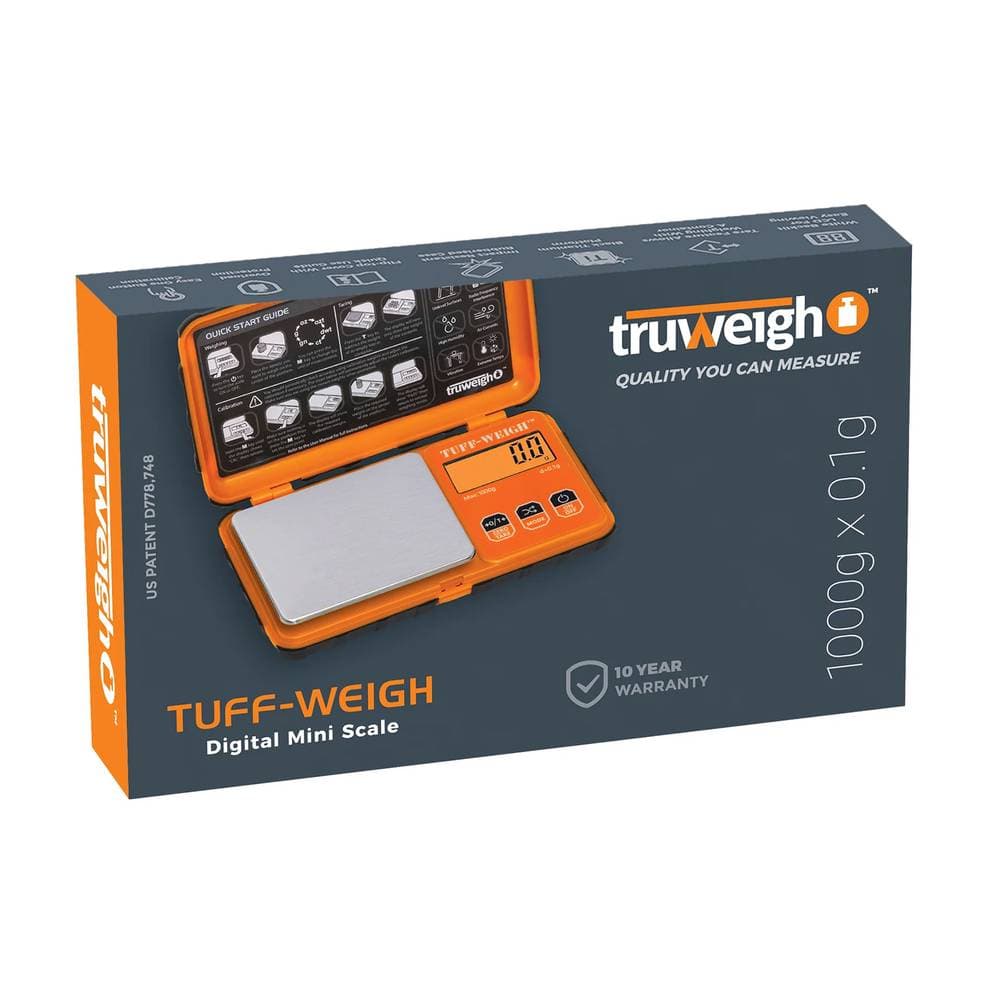 Truweigh Tuff-Weigh Digital Mini Scale Orange (1000g x 0.1g)