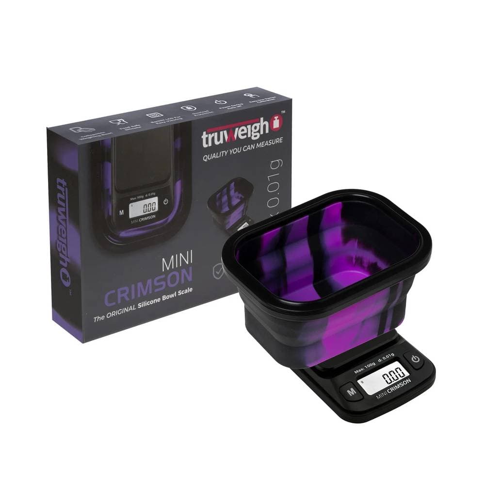 Truweigh Mini Crimson Silicone Bowl Scale Black &amp; Purple (100G X 0.01G)
