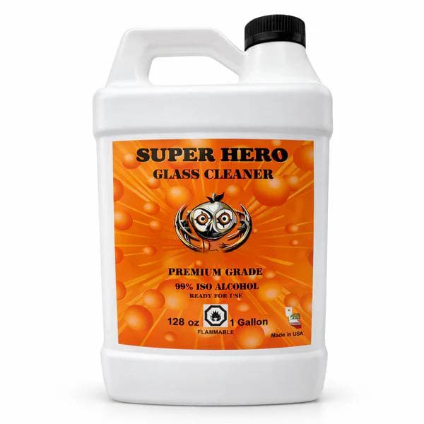 Super Hero 99% ISO Glass Cleaner (128oz/1 Gallon)