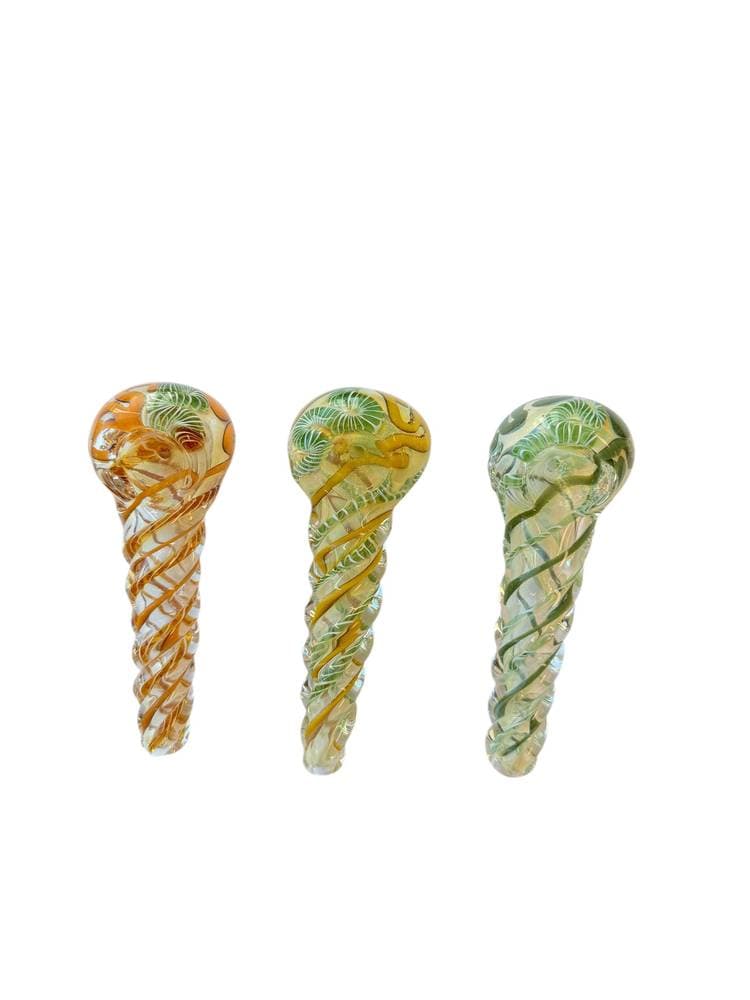 H46 - 4.5" Swirl Pointed Top Hand Pipe (Pack of 5) (Unit Cost $4.99)