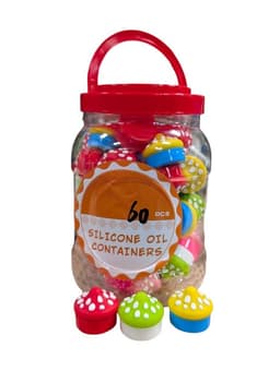 Silicone Oil Containers (60ct) Mushroom Design (11014)