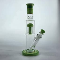 F37 - 12" Milky Color * Armed Tree Perc Straighshooter with Wide Base 14MM Bowl