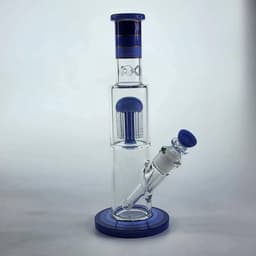 F37 - 12" Milky Color * Armed Tree Perc Straighshooter with Wide Base 14MM Bowl
