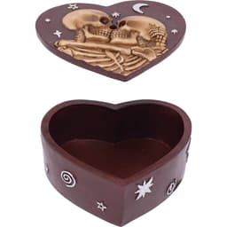 SLB26  5.3in Skeleton Heart Love 3D Stash Box