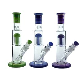 F37 - 12" Milky Color * Armed Tree Perc Straighshooter with Wide Base 14MM Bowl