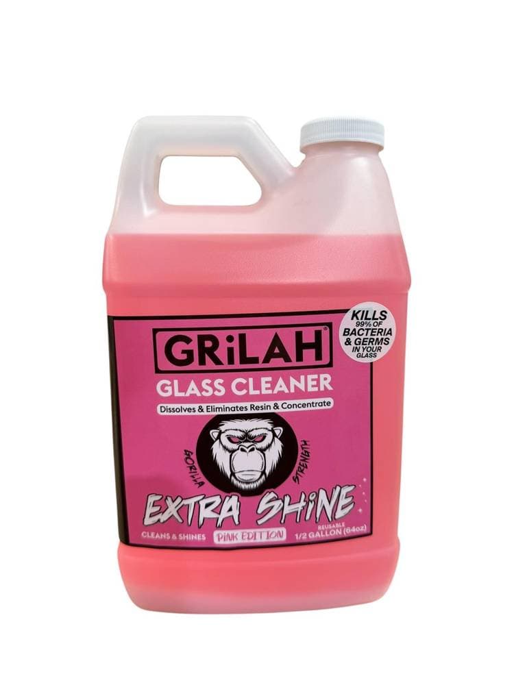 Grilah Glass Cleaner Extra Shine Pink Edition (1/2 Gallon) (64oz)