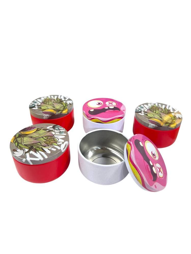 SJ33 Assorted Design Steel Jars (Pack of 5) (Unit Cost $2.99)