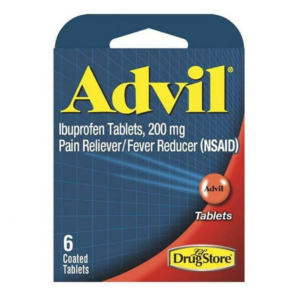 Advil Ibuprofen Pain Reliever Tablets Travel Pack (6ct) (Unit Cost $1.66)
