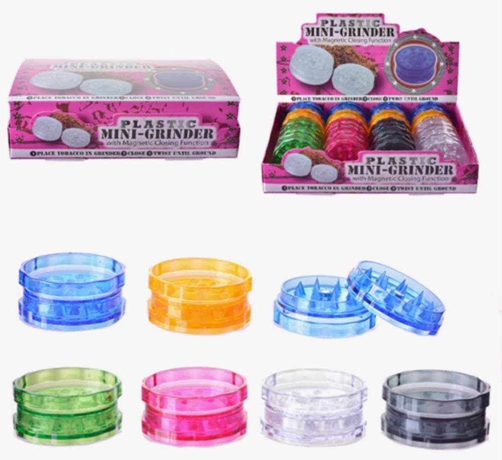 GR54 - 46MM 2 Parts Plastic Grinder (20ct) (Unit Price $0.65)
