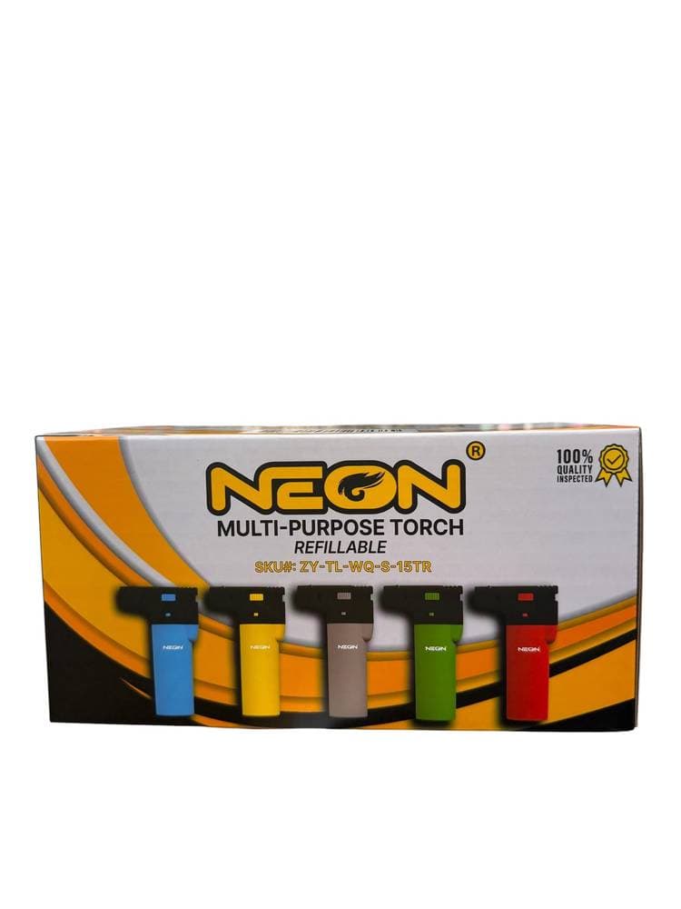 Neon Multi Purpose Torch Refillable (15ct)