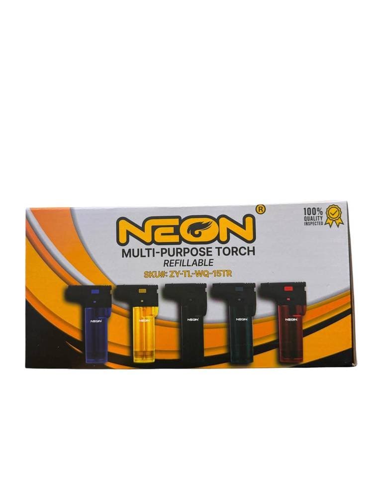 Neon Multi Purpose Torch Refillable (15ct)