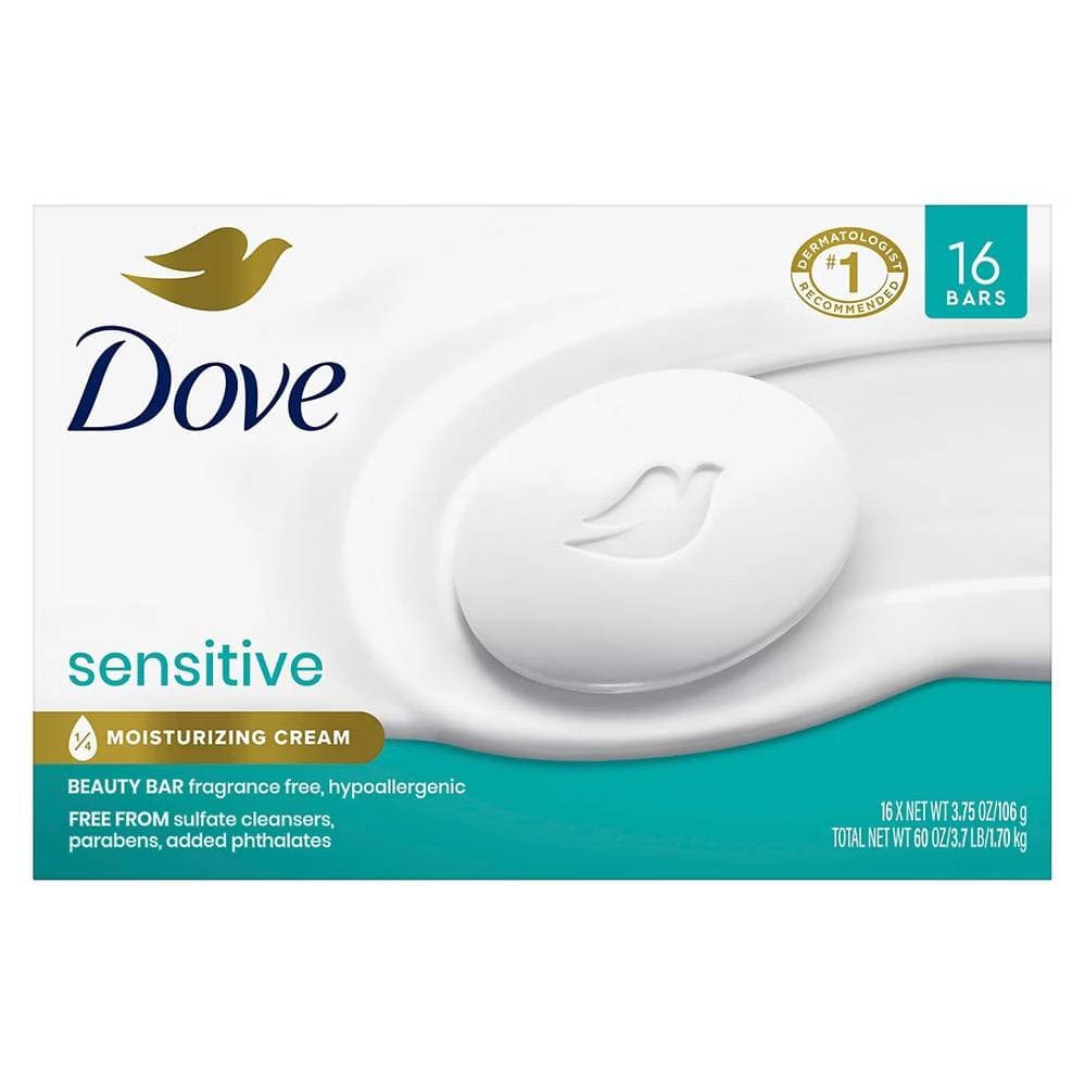 Dove Sensitive Moisturizing Cream Soap Bar (16ct) (Unit Cost $1.15)