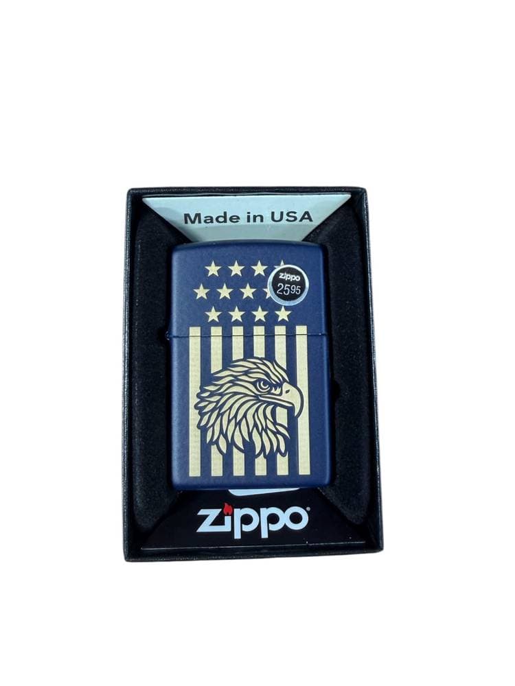 Zippo Lighter 47536 Eagle and Flag Design