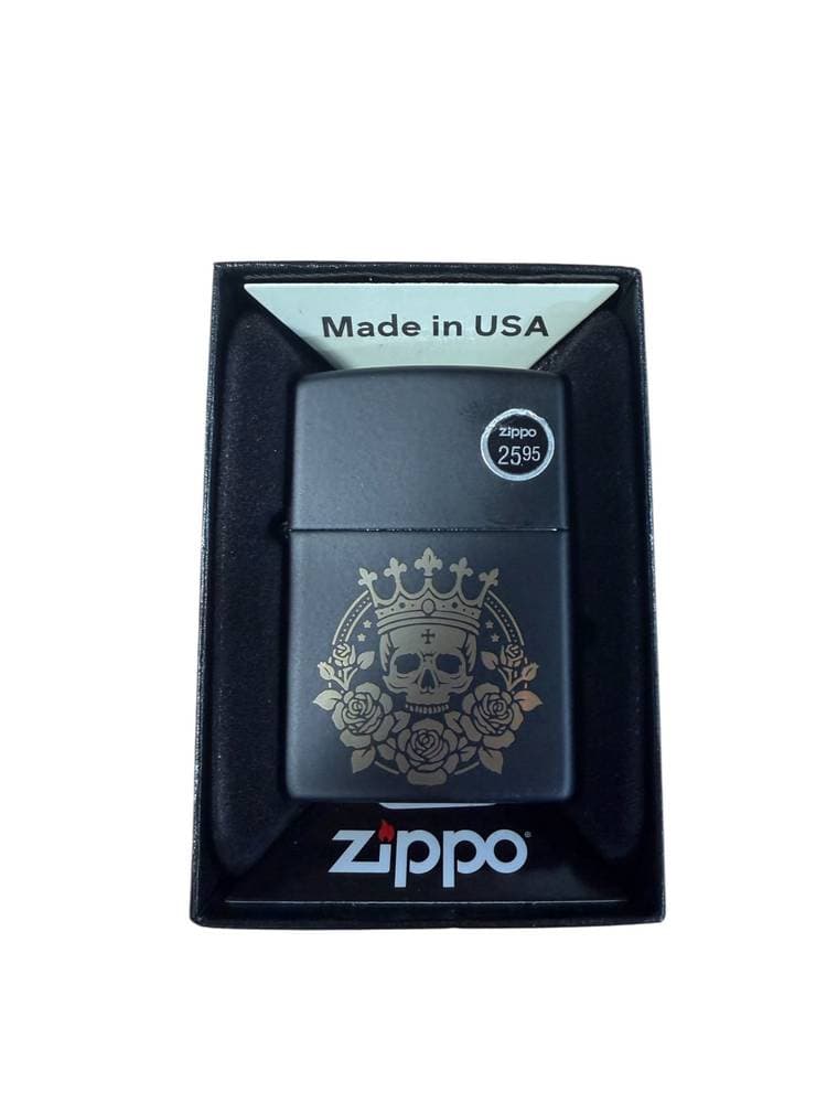 Zippo Lighter 47529 Skull with Crown Design