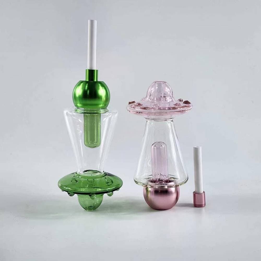 NC94 - 5" Assorted Colors UFO Shaped Nectar Collector with Ceramic Tip