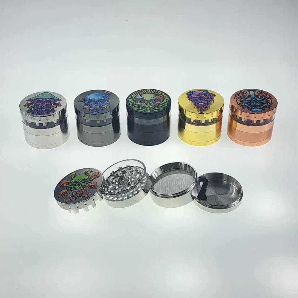K58 - 2" 4 Parts Zinc Alloy Grinders with Skull Design (6ct) (Unit Cost $4.99) alternate view