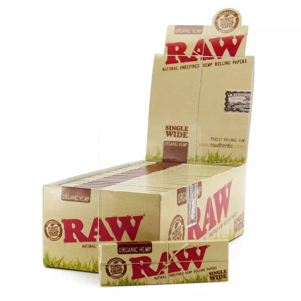 Raw Organic Hemp Single Wide Rolling Papers (25ct)