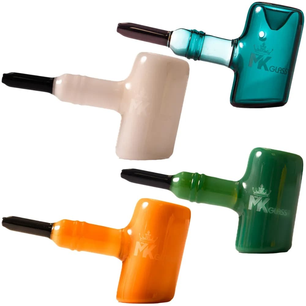 MKH4 - MK100 Glass Sherlock Hammer Pipe (PACK OF 4)