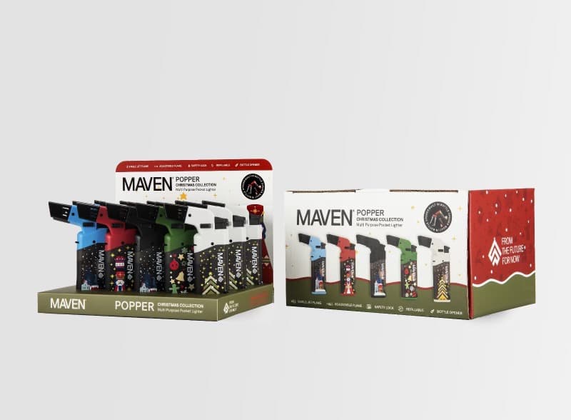 Maven Popper Christmas Collection Pocket Lighter (15pcs)