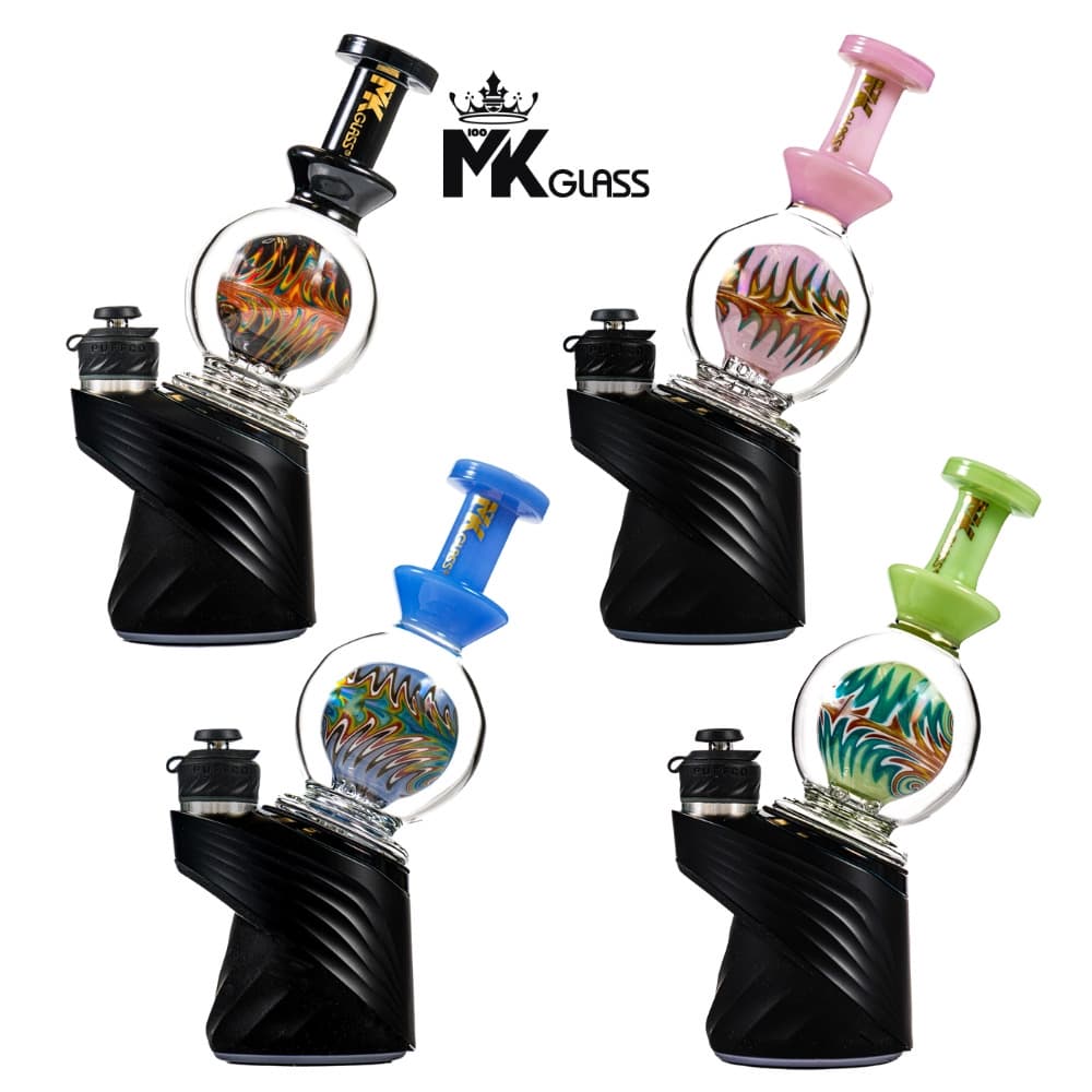 MKAT7 – MK100 Glass Wigwag Sphere Puffco Glass Attachment (Compatible With Puffco Peak And Peak Pro)