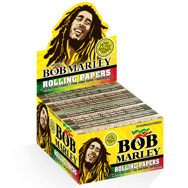 Bob Marley Rolling Papers (33 Extra Long Leaves) (50 Book Per Display)