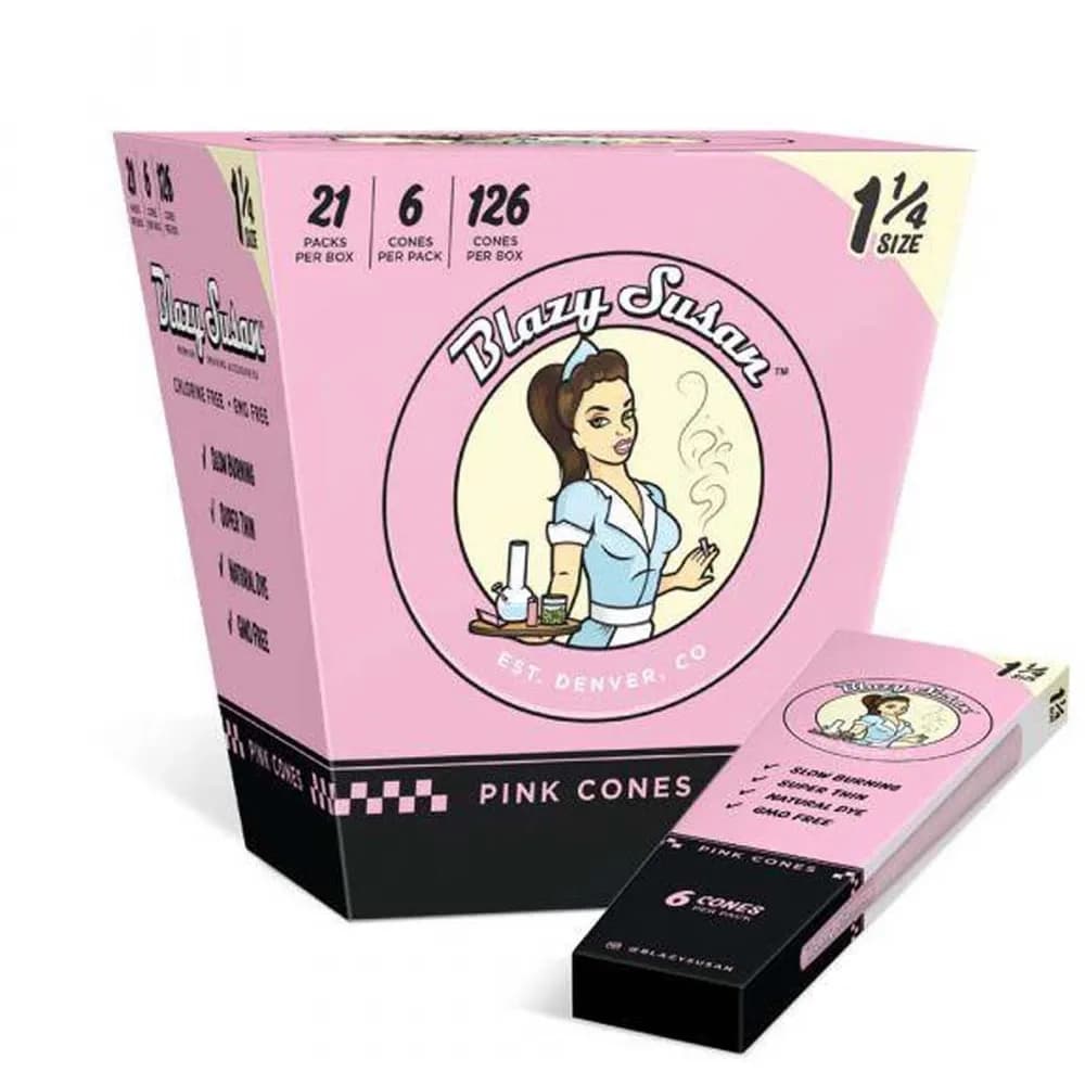 BLAZY SUSAN 1 1/4 PINK CONES