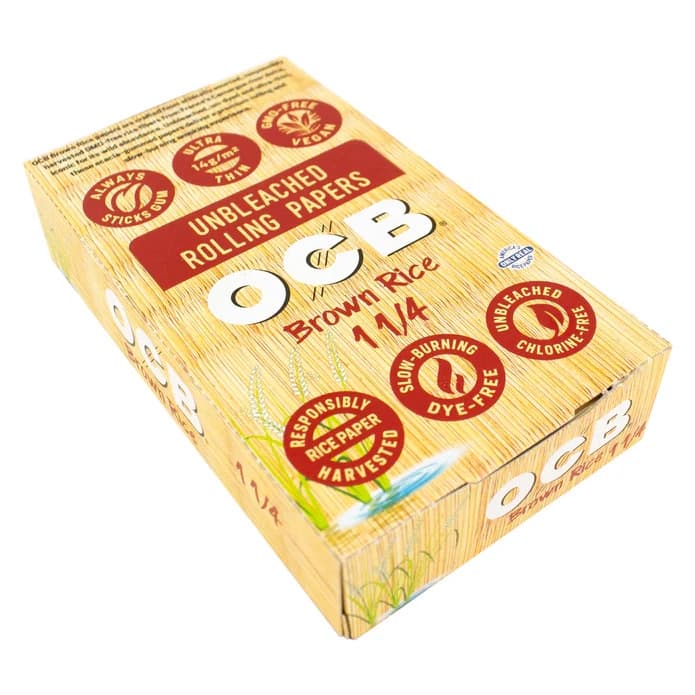 OCB Brown Rice 1 1/4 Rolling Papers (24packs/Display)