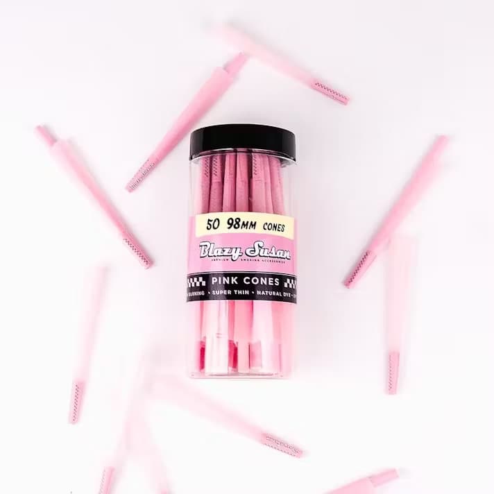 Blazy Susan Pink 98MM Cones (50ct)